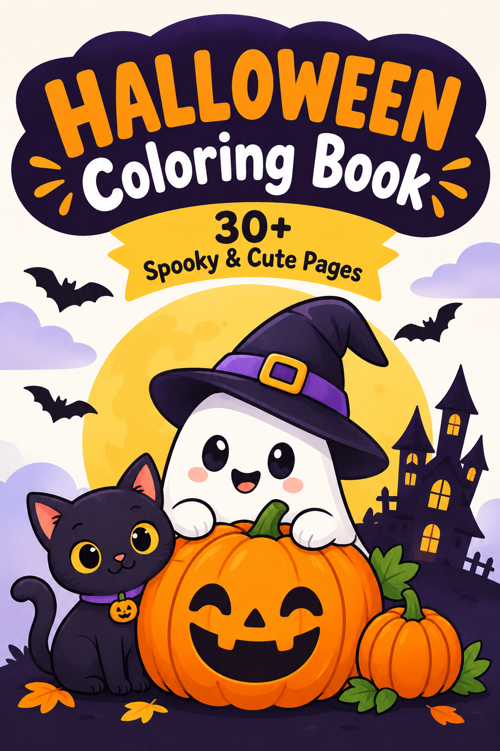 🎃 Halloween Coloring Book for Kids: 30+ Spooky-Cute Pages of Pumpkins, Ghosts, Witches & Magical Halloween Fun